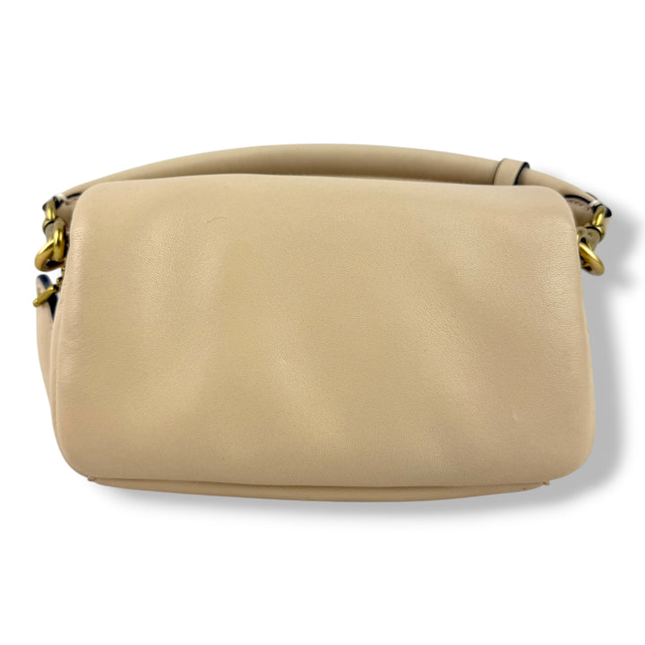 Coach Pillow Tabby 18 Beige Leather Handbag