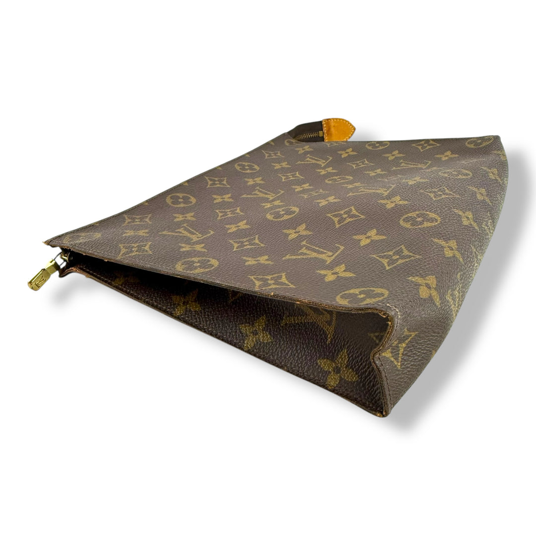 Louis Vuitton Vintage Brown Monogram Toiletry Pouch 26 Bag