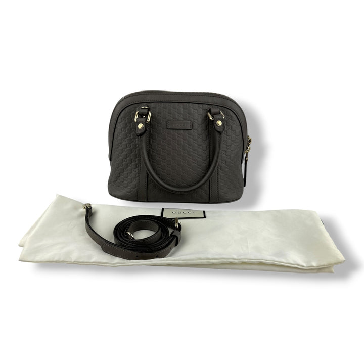 Gucci Guccissima Mini Dome Grey GG Monogram Handbag
