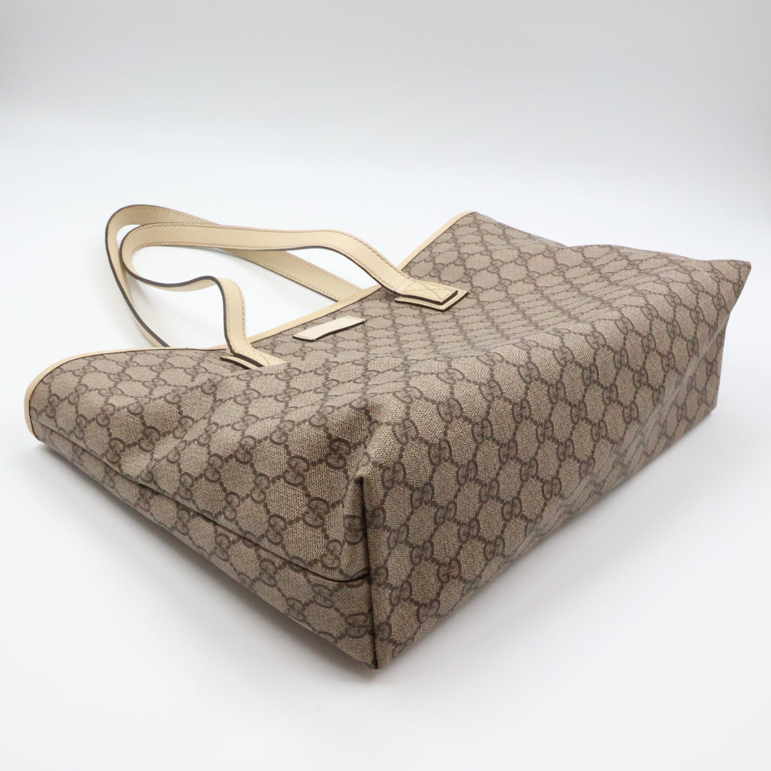 Gucci Canvas Beige\White Tote Handbag