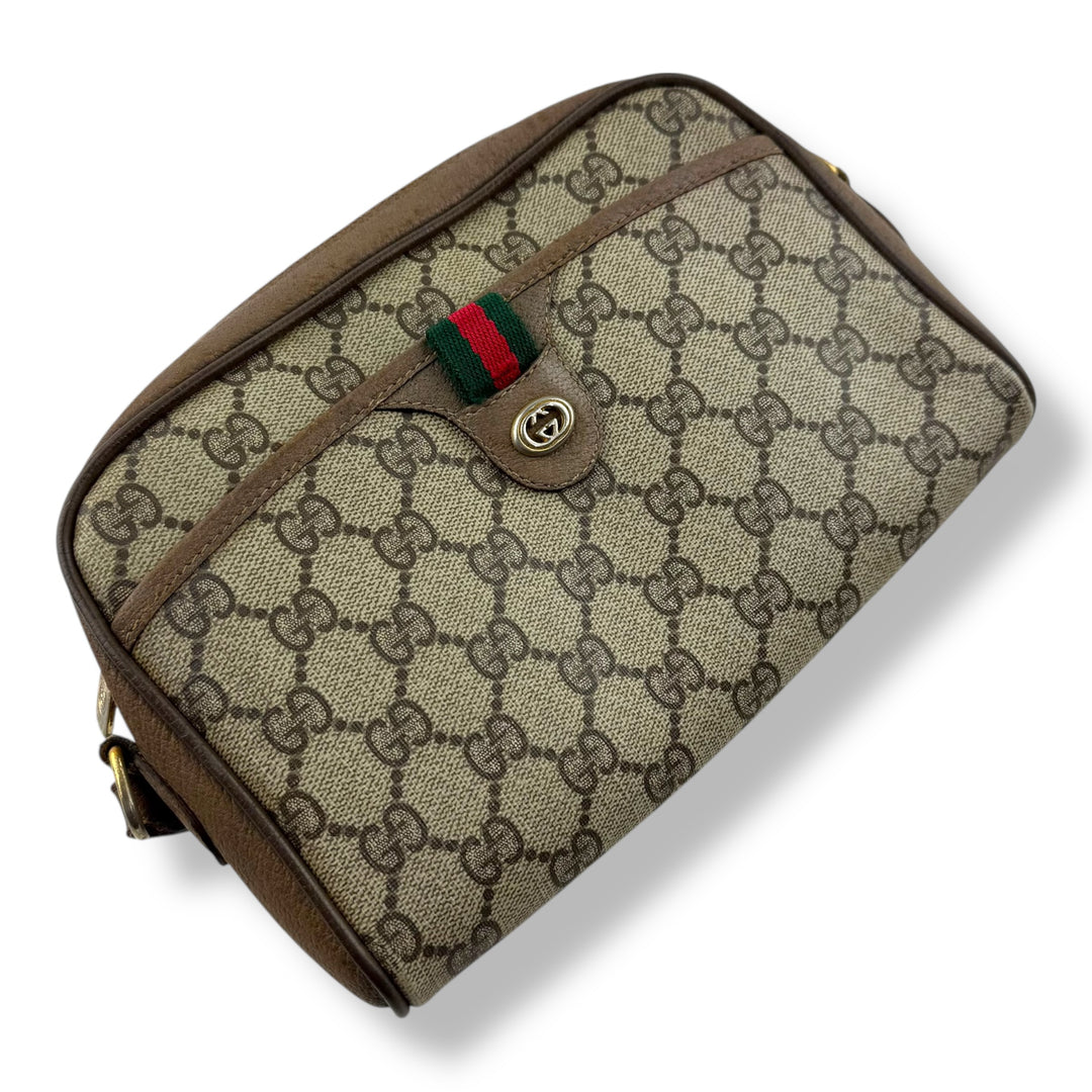 Gucci Vintage Beige Sherry Line Crossbody Handbag