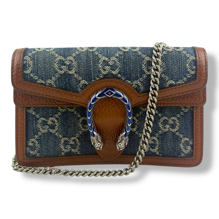 Gucci GG Dionysus Navy/Brown Denim Super Mini Handbag