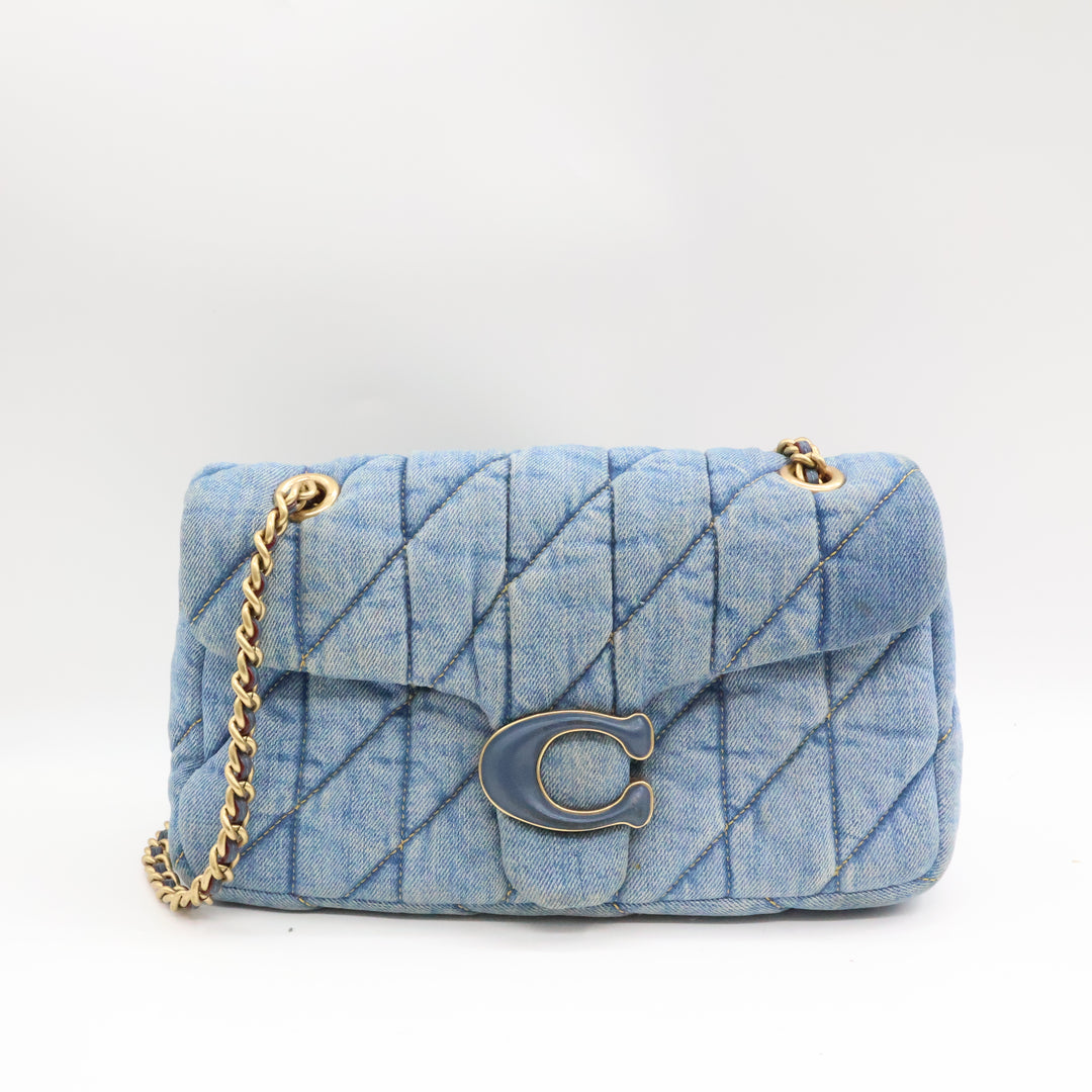 Coach Pillow Quilted Tabby 26 Denim Shoulder Handbag