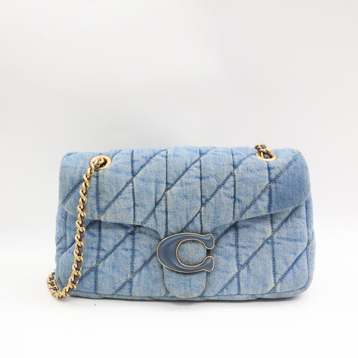 Coach Pillow Quilted Tabby 26 Denim Shoulder Handbag
