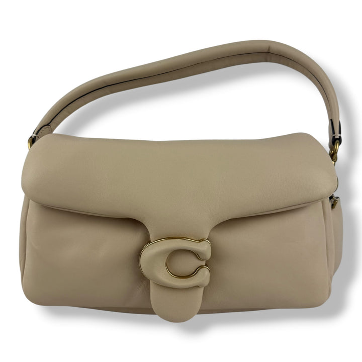 Coach Pillow Tabby 26 Beige Leather Handbag