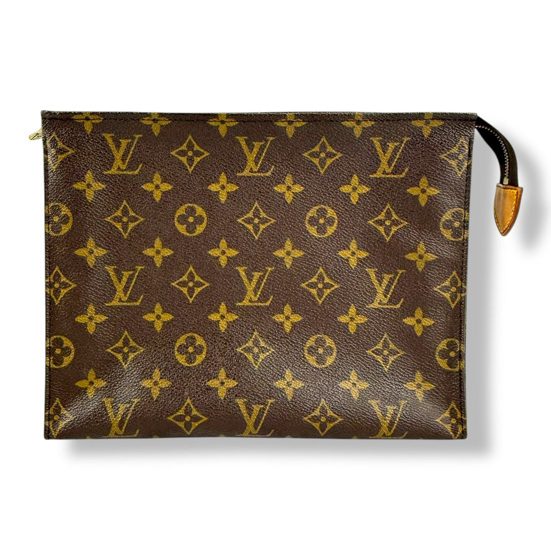 Louis Vuitton Vintage Brown Monogram Toiletry Pouch 26 Bag