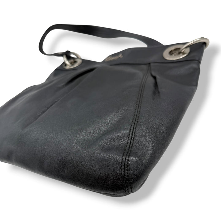Coach Ashley Black Leather Shoulder Bag