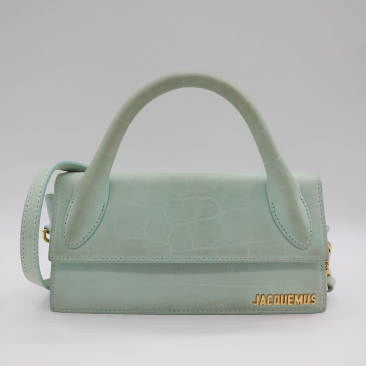 Jacquemus Le Chiquito Long Light Green Crossbody Handbag