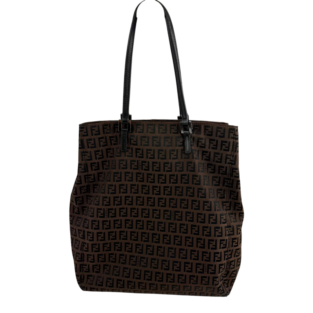 Fendi Zucca Brown Monogram Tote Handbag