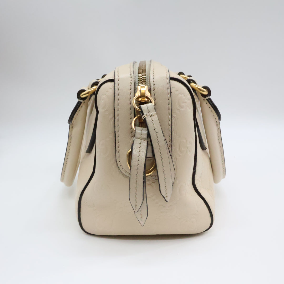 Gucci GG White Monogram Boston Crossbody bag