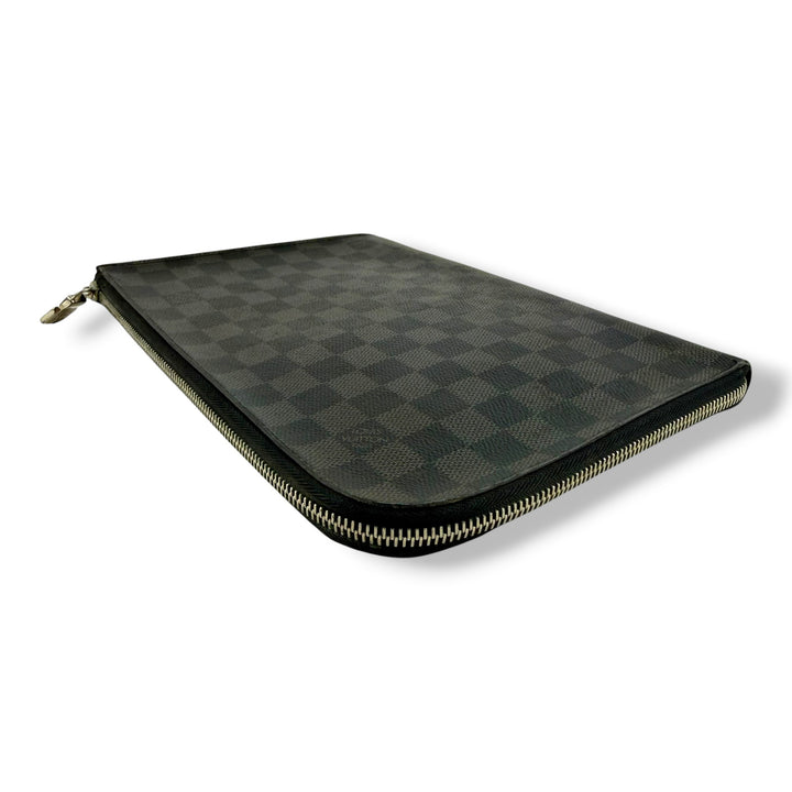 Louis Vuitton Pochette Voyage Black Damier Graphite Pouch