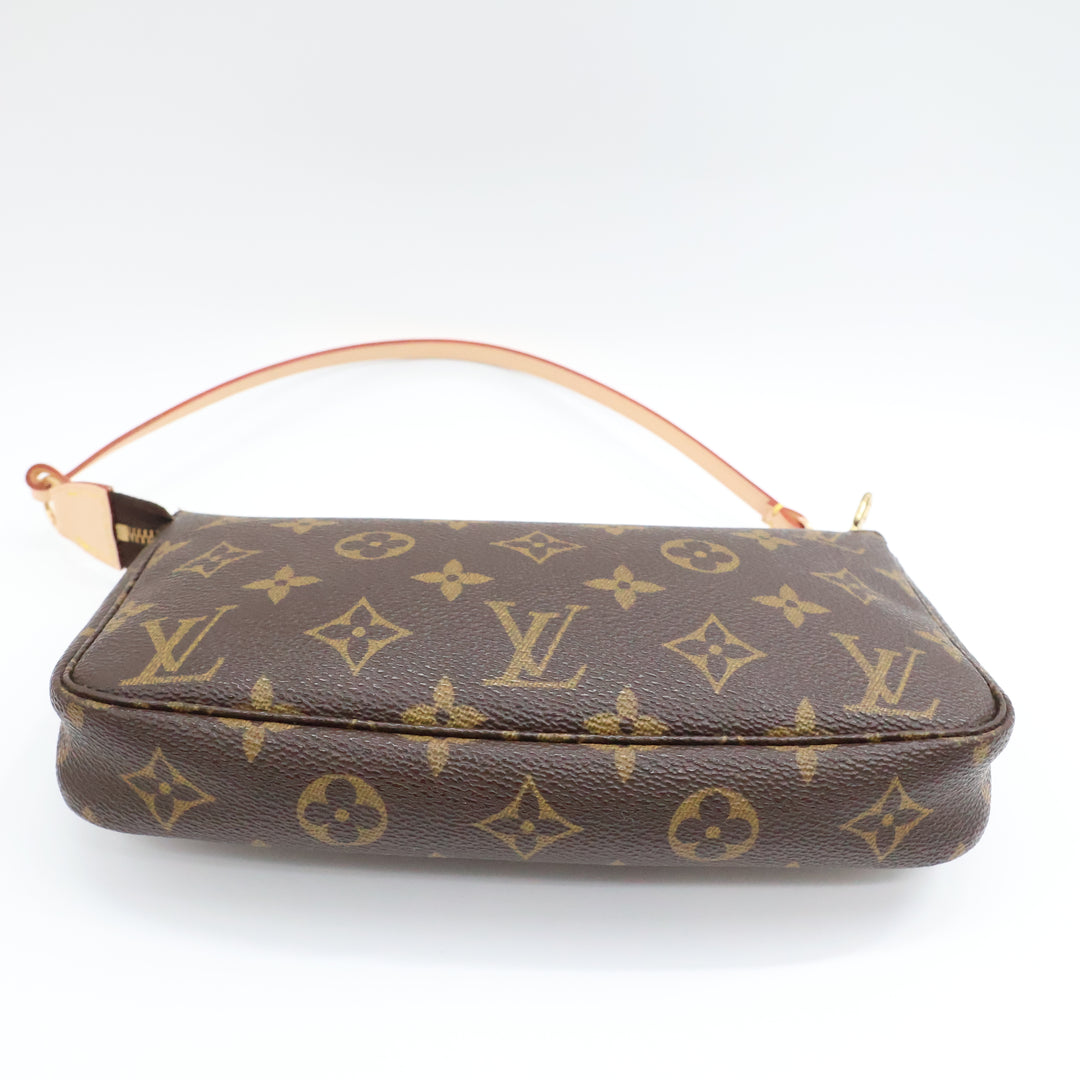 Louis Vuitton Pochette Accessories Brown Monogram Clutch Bag