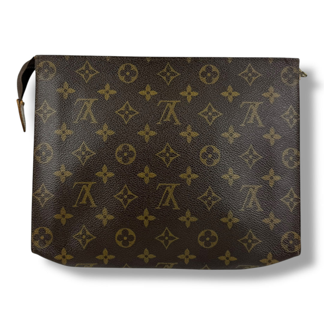 Louis Vuitton Vintage Brown Monogram Toiletry Pouch 26 Bag