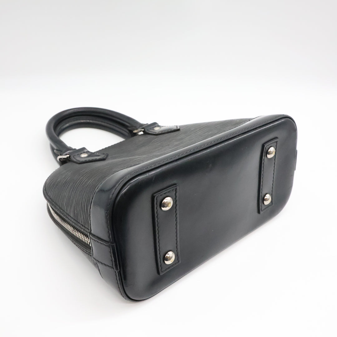 Louis Vuitton Alma BB Black Epi Leather Handbag