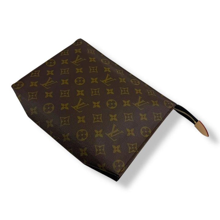 Louis Vuitton Vintage Brown Monogram Toiletry Pouch 26 Bag