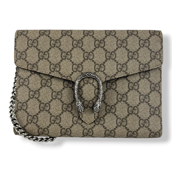 Gucci GG Dionysus Wallet On Chain Beige Handbag