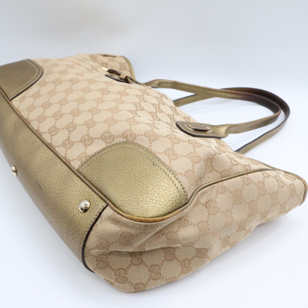 Gucci Beige/White Princy Tote Bag