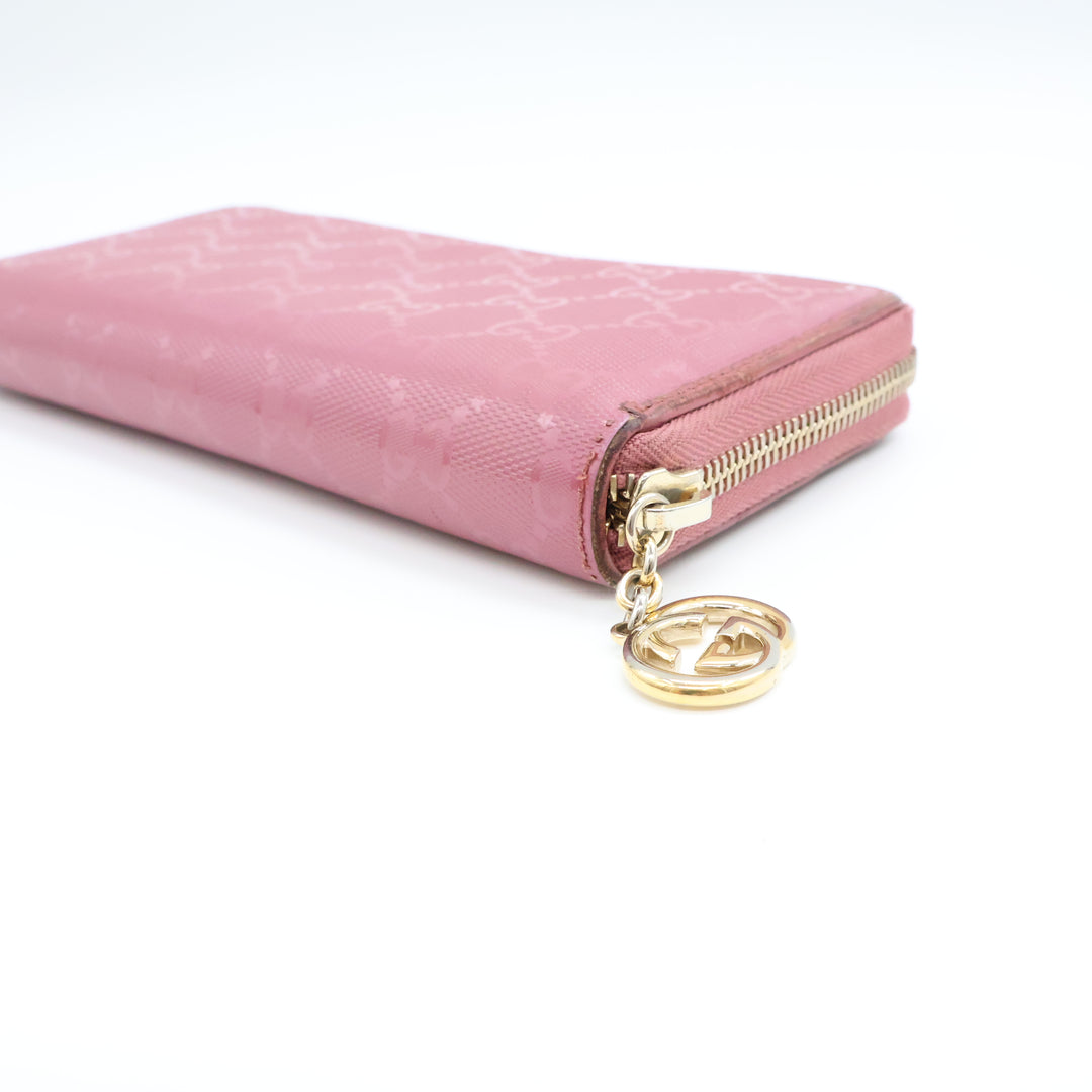 Gucci Guccissima Pink Zippy Purse