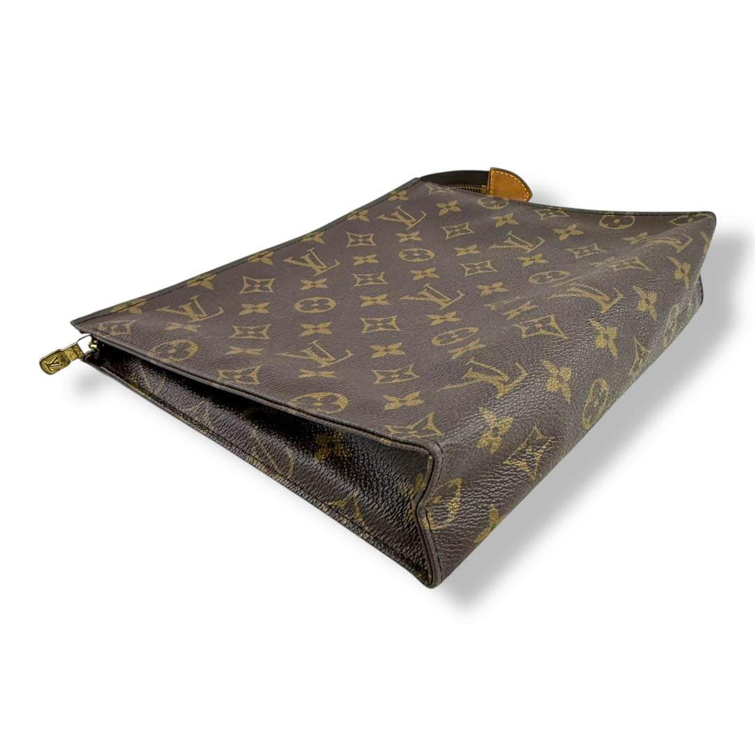 Louis Vuitton Vintage Brown Monogram Toiletry Pouch 26 Bag