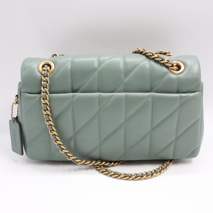 Coach Pillow Quilted Tabby 26 Sage Nappa Leather Handbag