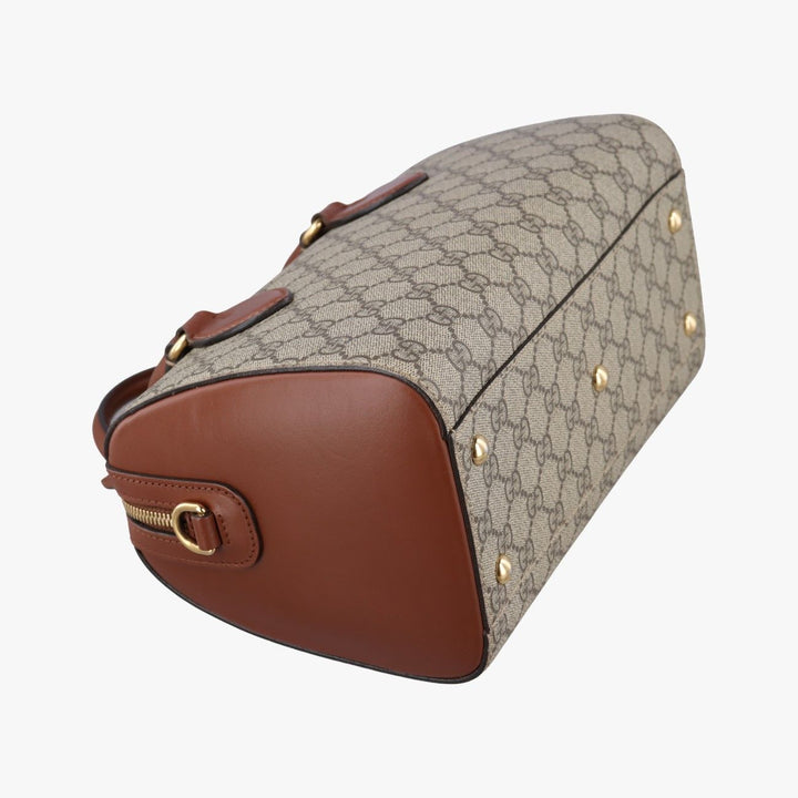 Gucci GG Beige Monogram Supreme Canvas Boston Crossbody