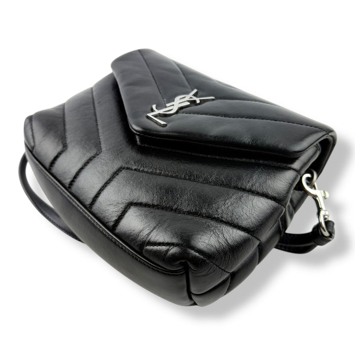 Saint Laurent YSL Black Toy LouLou Quilted Leather Handbag
