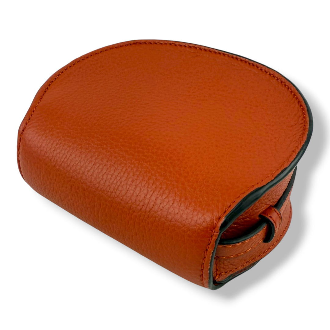 Chloe Marcie Mini Grained Leather Saddle Red Handbag