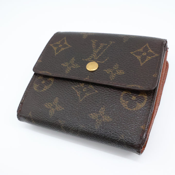 Louis Vuitton Vintage Brown Monogram Compact Bifold Wallet Purse Fair/Good Condition