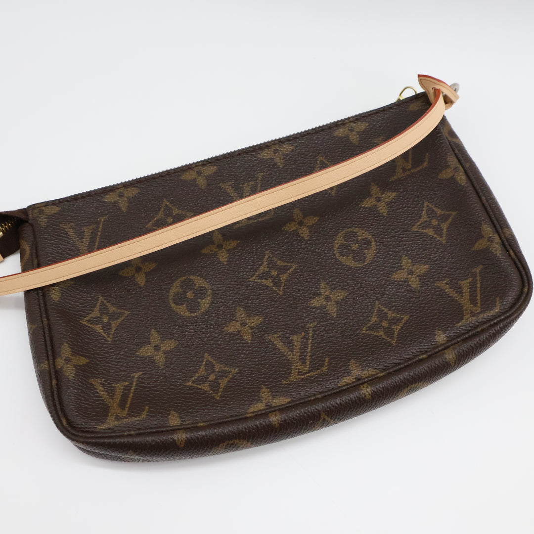 Louis Vuitton Pochette Accessories Brown Monogram Clutch Bag
