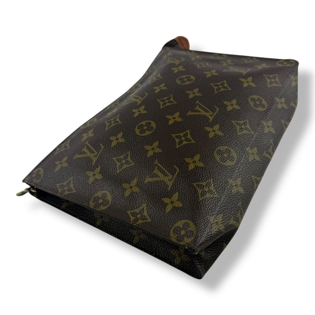 Louis Vuitton Vintage Brown Monogram Toiletry Pouch 26 Bag