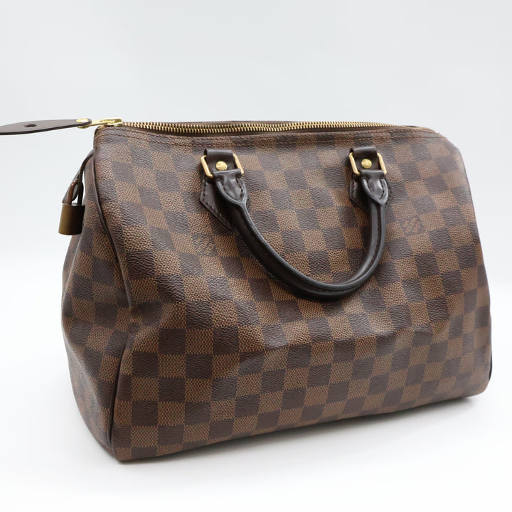 Louis Vuitton Speedy 30 Brown Damier Ebene Handbag