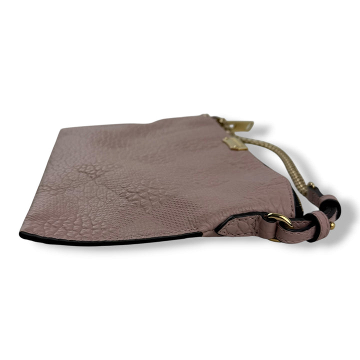 Burberry Pink Check Embossed Crossbody Handbag