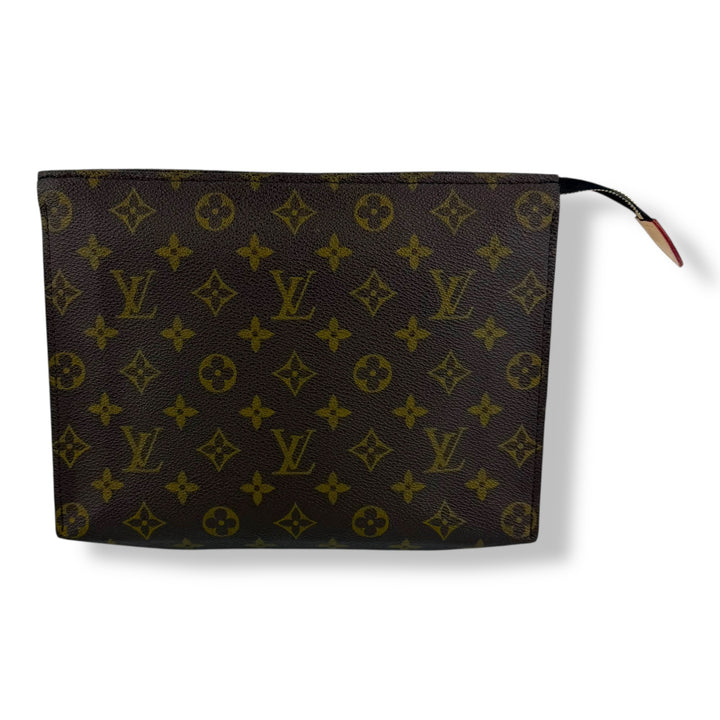Louis Vuitton Vintage Brown Monogram Toiletry Pouch 26 Bag