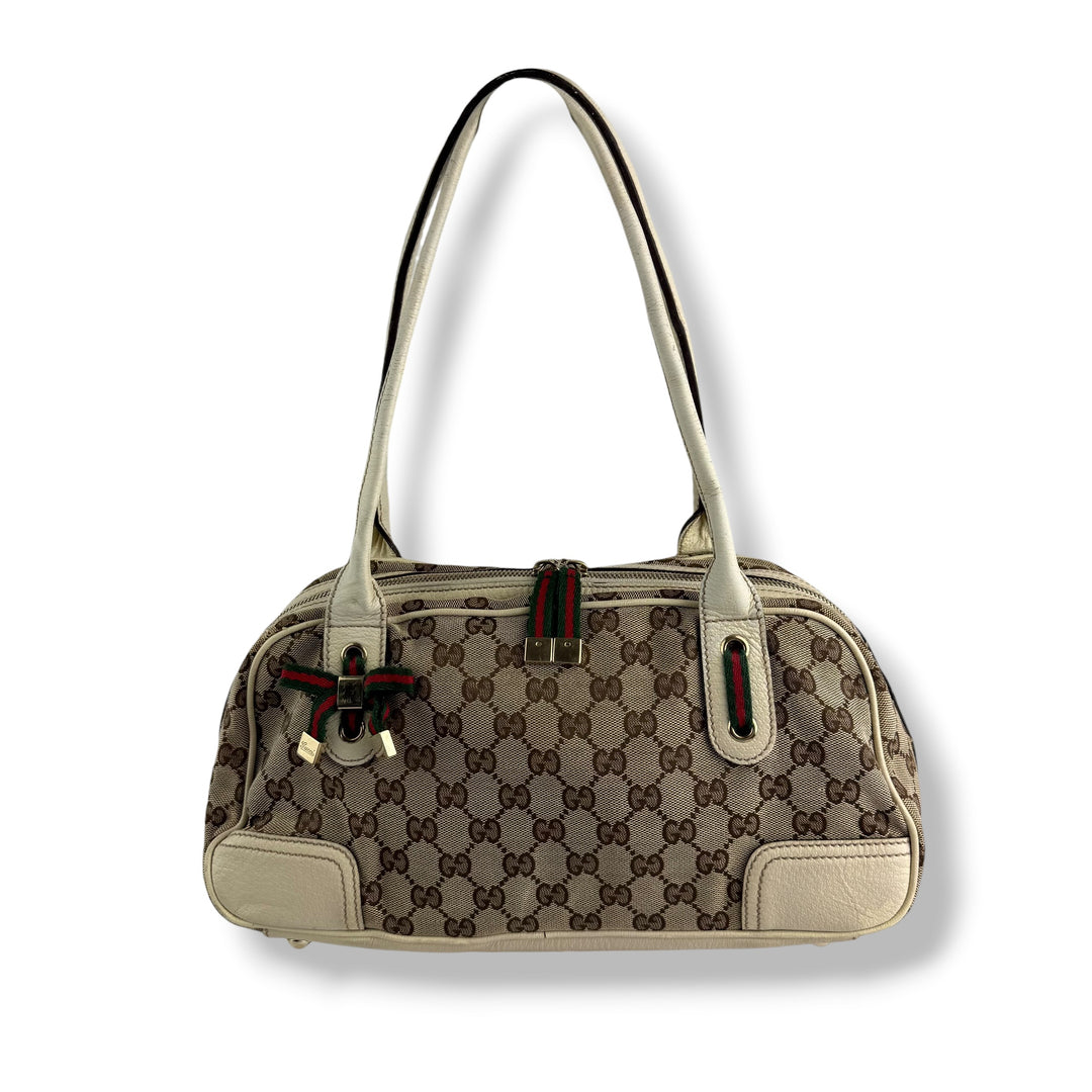 Gucci Beige/White Princy Tote Bag