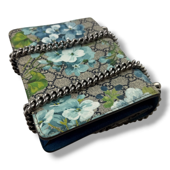 Gucci GG Dionysus Beige Blue Bloom Mini Handbag