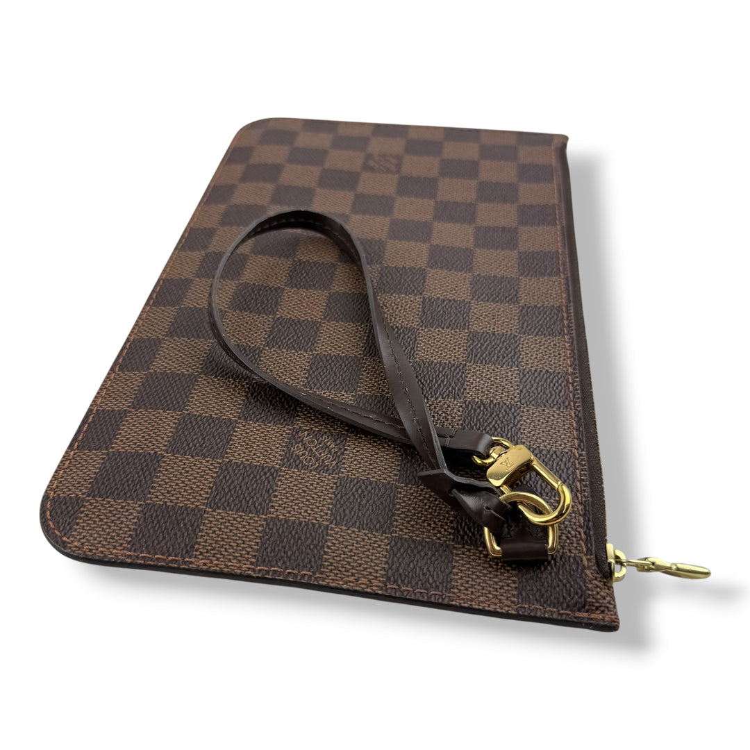 Louis Vuitton Damier Ebene Neverfull MM Clutch Pouch