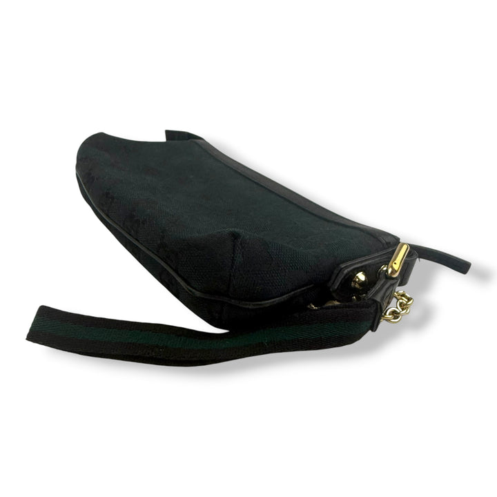Gucci GG Black Wristlet Pouch