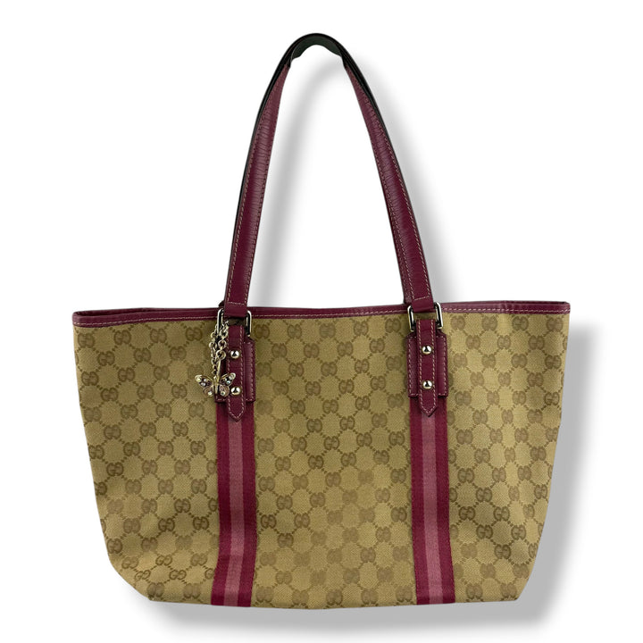 Gucci GG Monogram Pink/Beige Tote Handbag