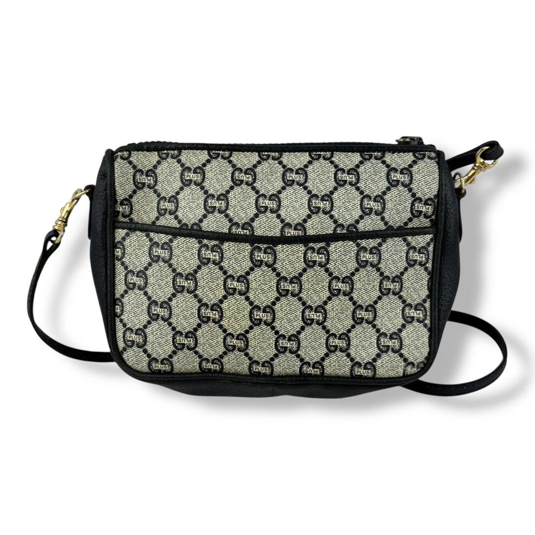 Gucci GG Plus Canvas Beige/Navy Shoulder Crossbody Bag