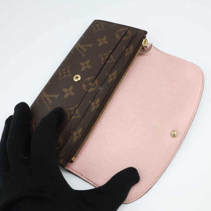 Louis Vuitton Emilie Brown Monogram Rose Ballerine Femme Wallet
