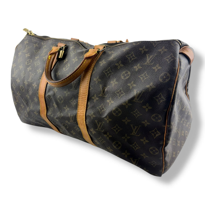 Louis Vuitton Vintage Brown Monogram 50 Keepall Duffle Bag