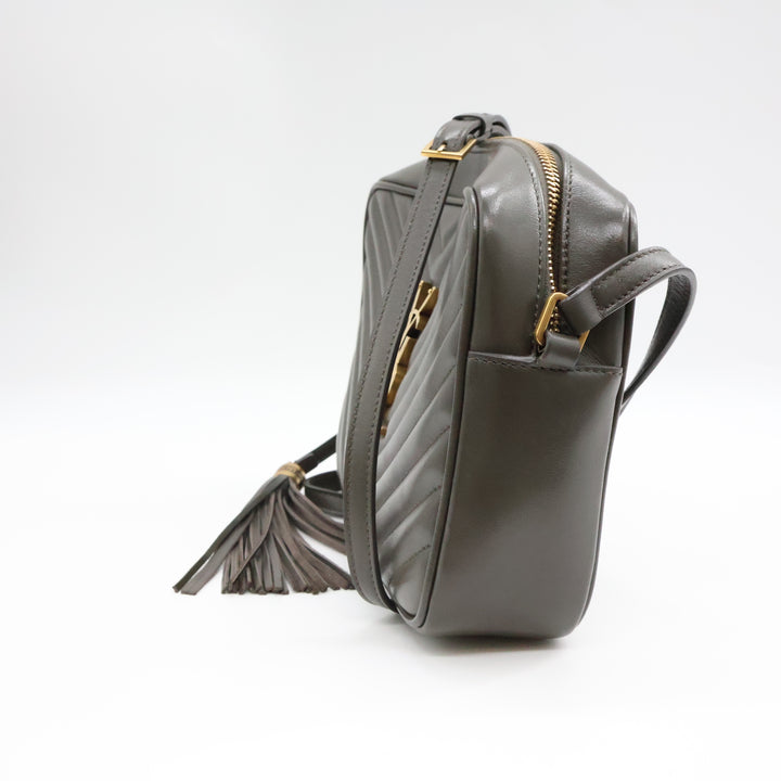 Saint Laurent Medium YSL Olive Lou Quilted Leather Crossbody Handbag