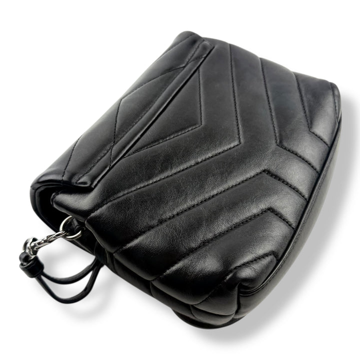 Saint Laurent YSL Black Toy LouLou Quilted Leather Handbag