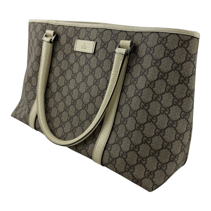 Gucci GG Beige/White Supreme Canvas Tote Bag