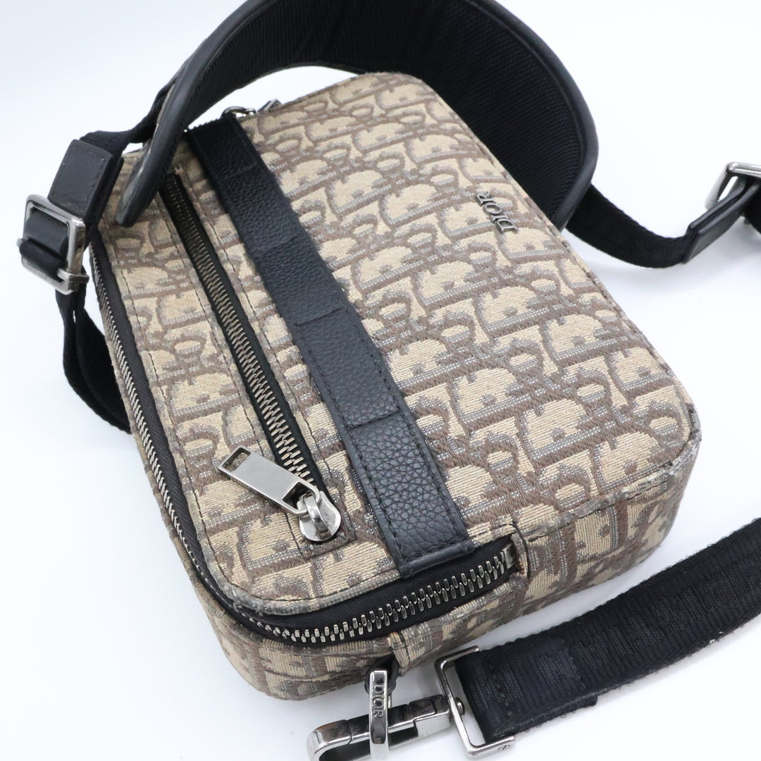 Dior Beige Safari Messenger Crossbody Bag