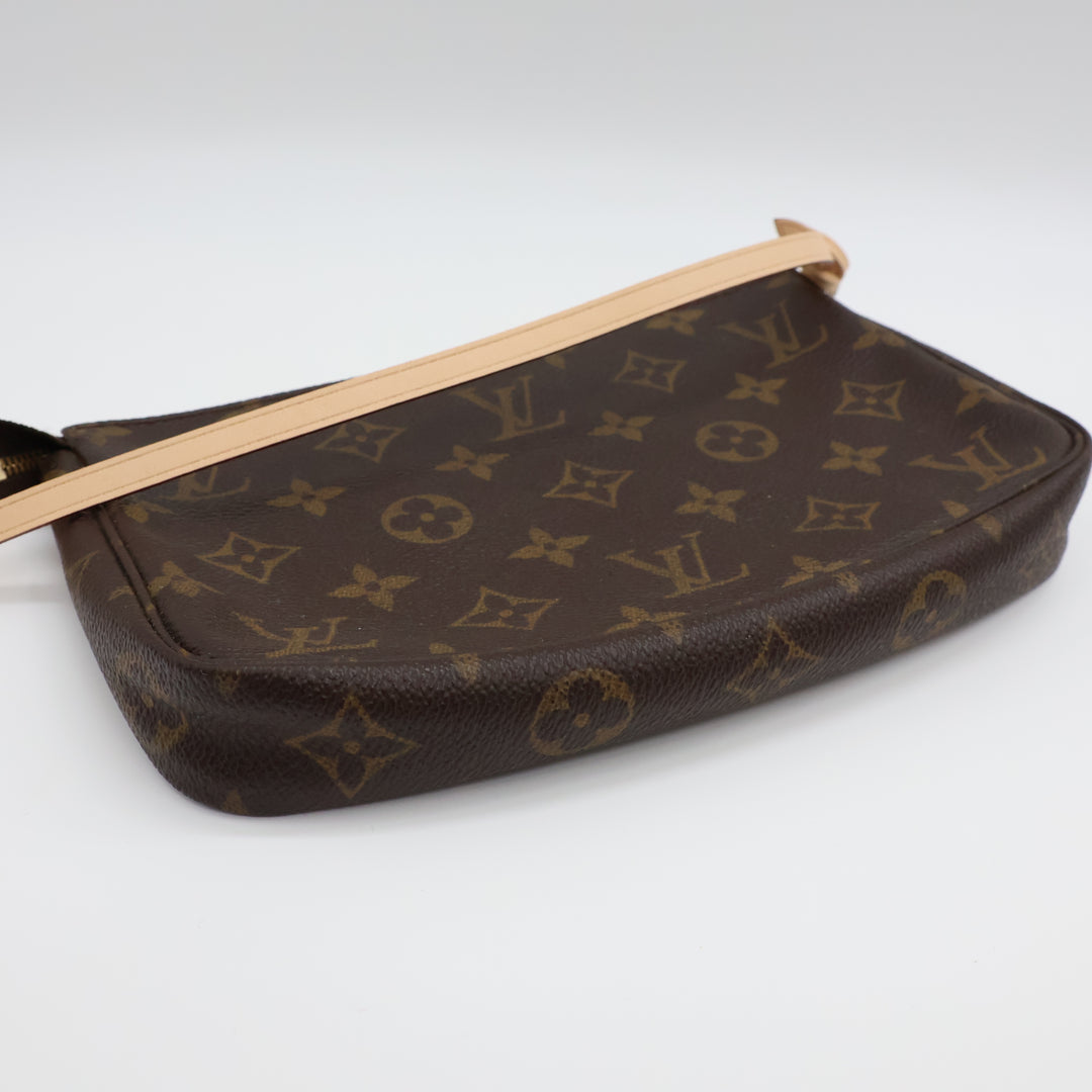 Louis Vuitton Pochette Accessories Brown Monogram Clutch Bag