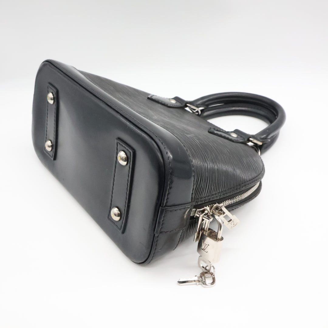 Louis Vuitton Alma BB Black Epi Leather Handbag