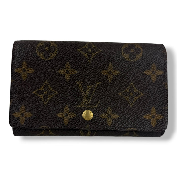 Louis Vuitton Vintage Brown Monogram Zippy Clip Purse 7726