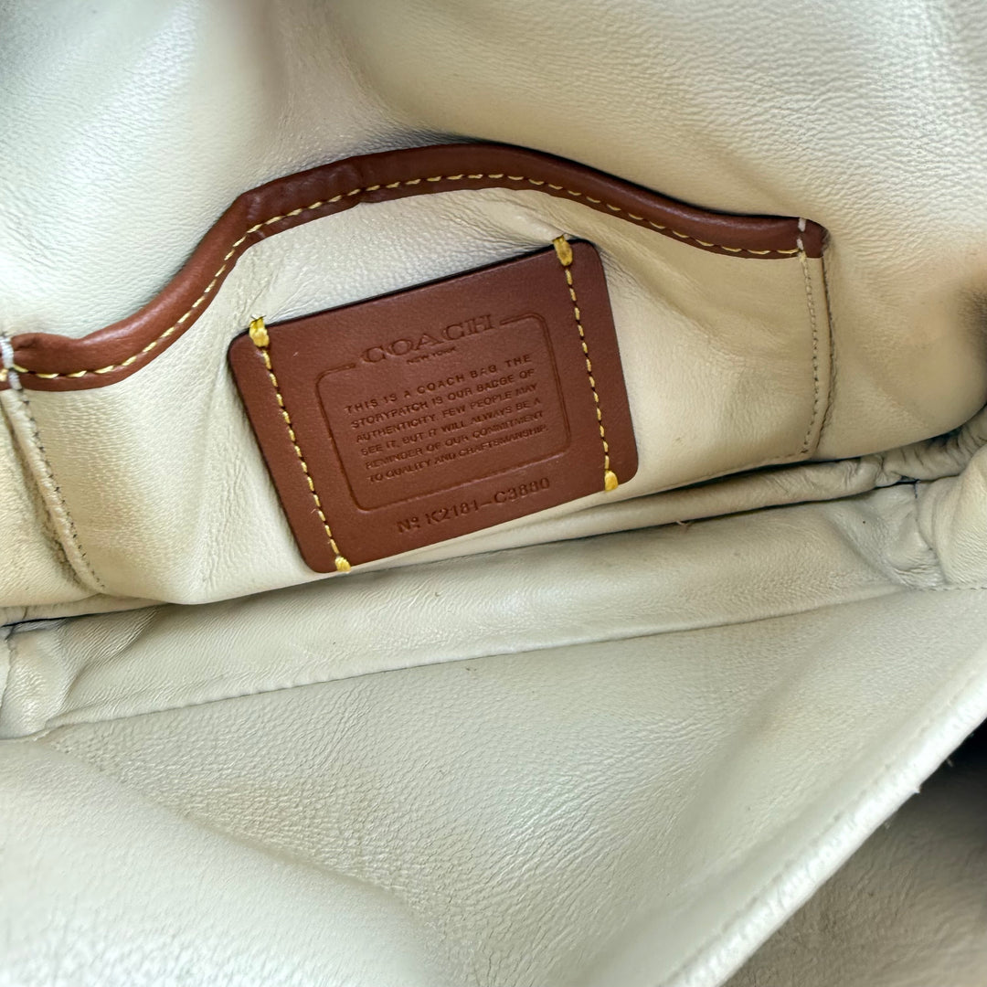 Coach Pillow Tabby 18 Cream Leather Handbag