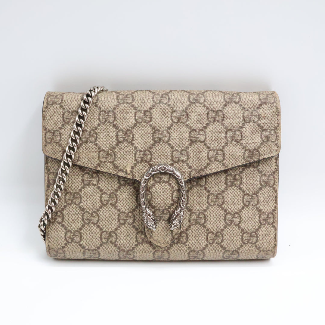 Gucci GG Dionysus Beige Wallet On Chain Handbag